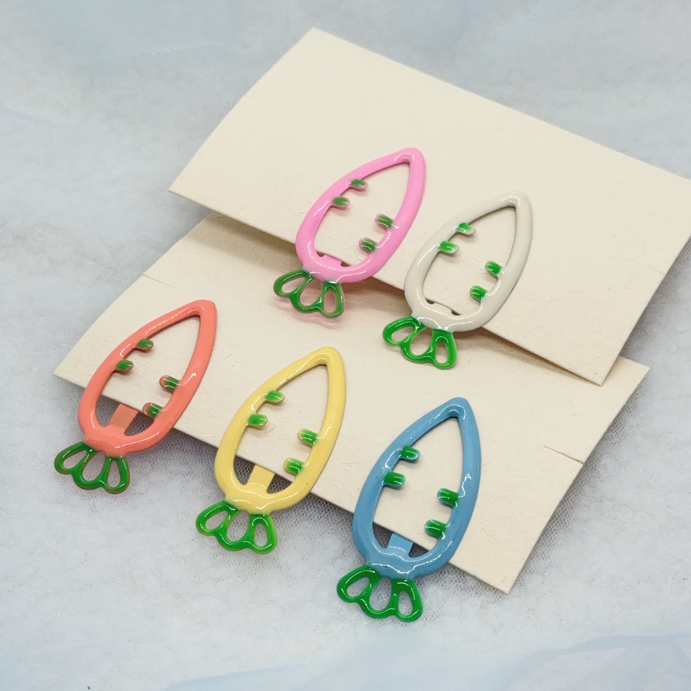 彩色蘿蔔造型 5cm snap clip (5pcs/set)