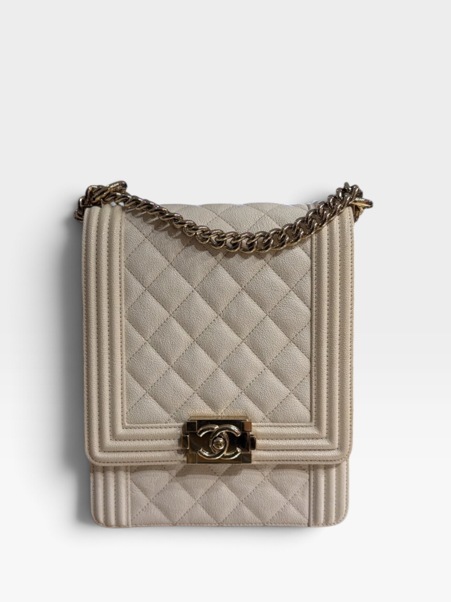 Pre-owned CHANEL North South Boy Bag/ Product Code: A092302