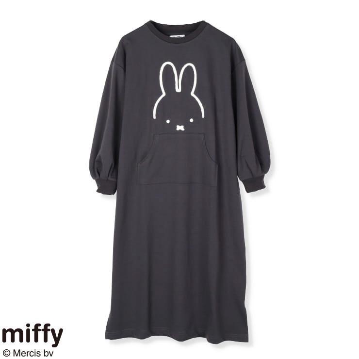 MIFFY 女裝 長袖連身家居裙 黑色 M/L