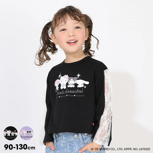 🆕【⭐訂購⭐】日本直送 🇯🇵🌀#Sanrio 蕾絲邊 長袖Tee［2款選］🌀 [ELIA-0094][261013]