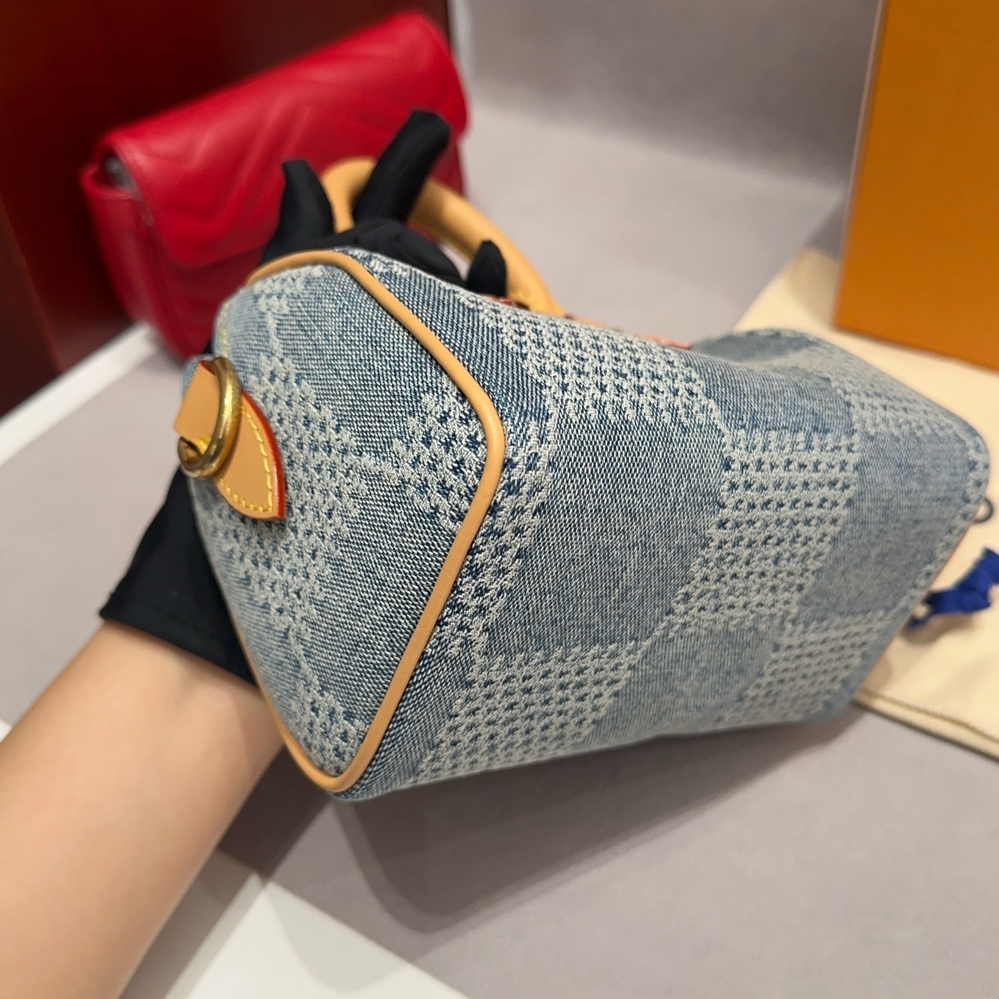 【預訂貨品】Lv 18牛仔丹寧棋盤格speedy