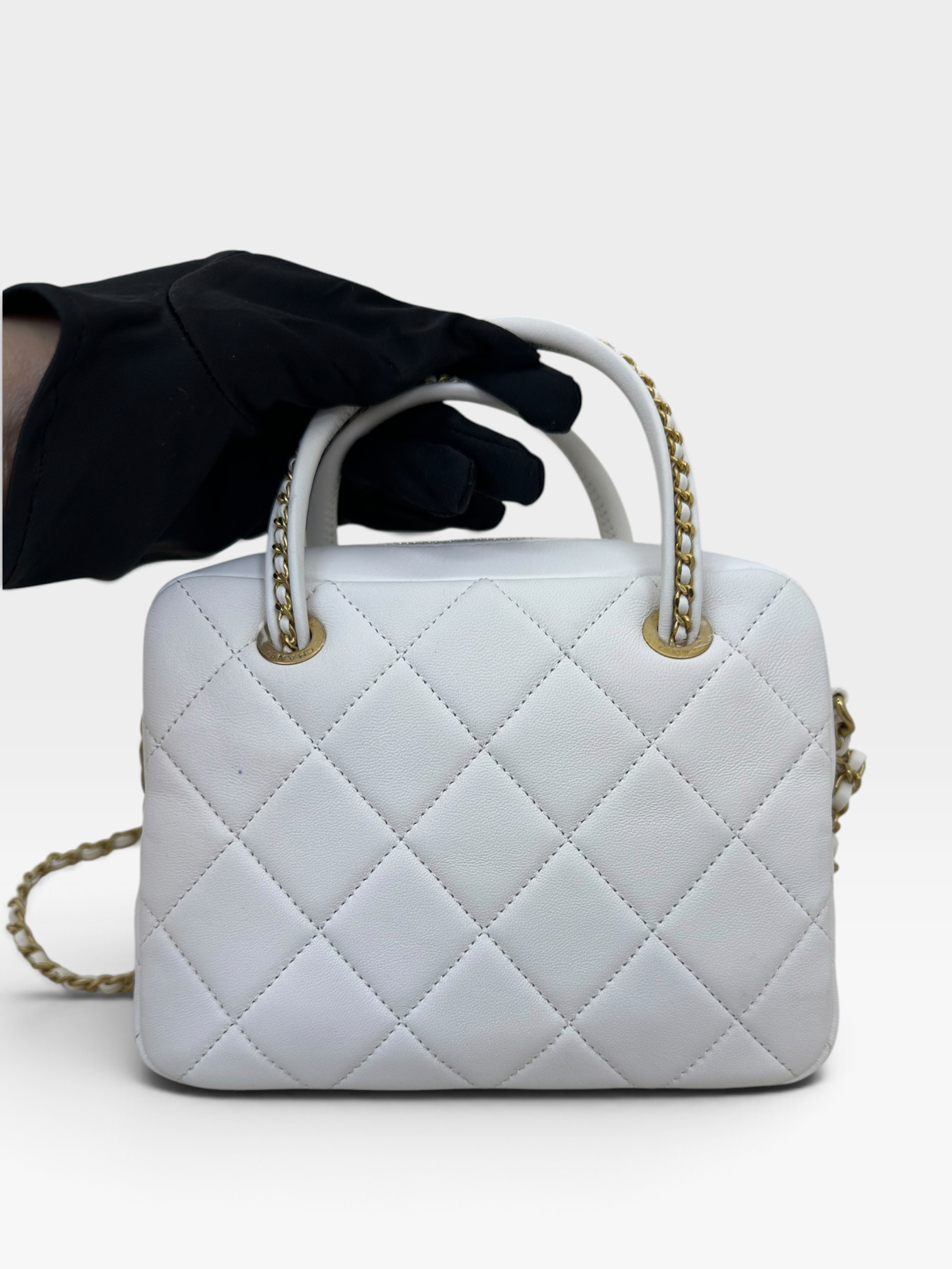 Pre-Owned CHANEL Top Handle Bowling Bag / Product Code: K090406