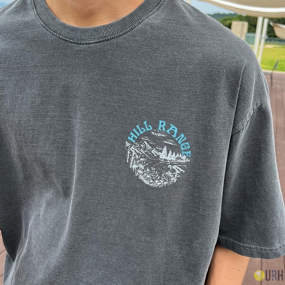 【100%保證韓國直送】Hill Range Outdoor 山系圓圈前後印花 Pigment 古洗寬鬆短袖Tee 👕 [3 color] RG165920