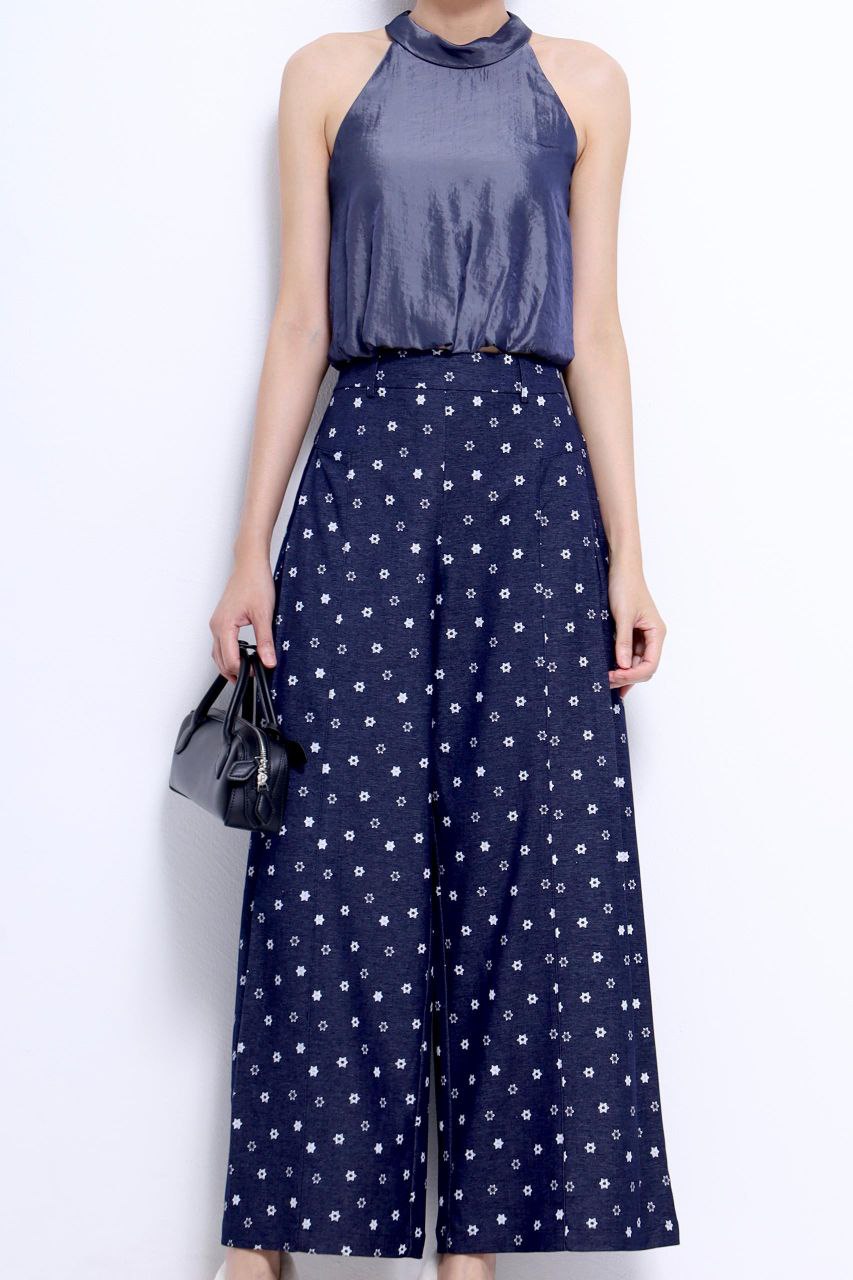 星星图案宽脚裤 1603