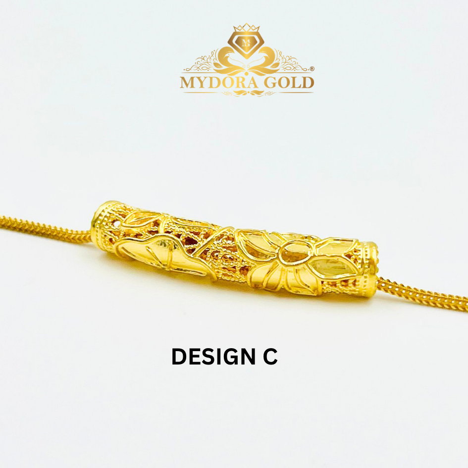 MYDORA Tube Bamboo Anyaman Full Gold (5G) l EMAS 916/22K
