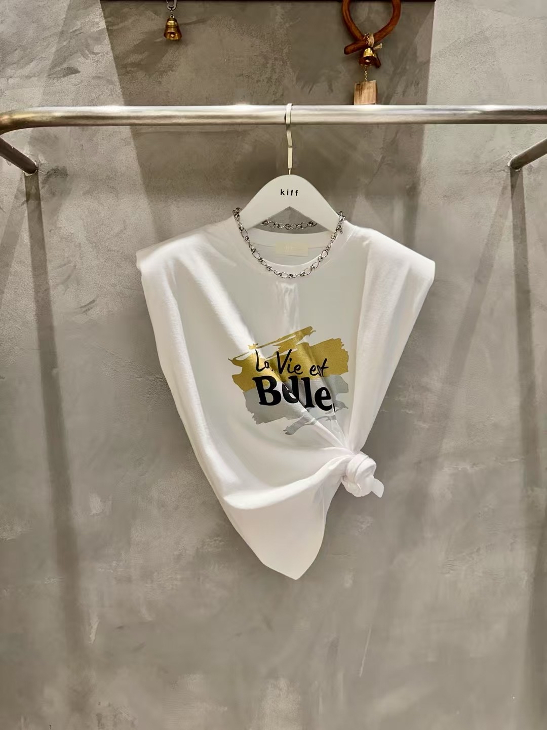 🇰🇷K5584 cotton印Belle字背心