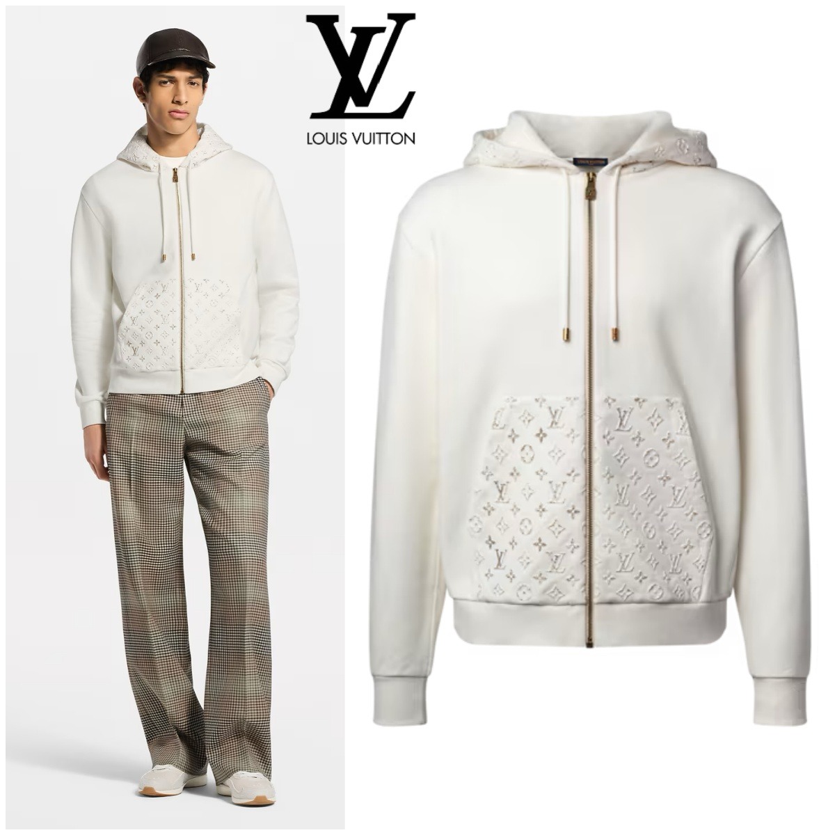 【頂級】LV Reflective Zippered Hoodie 拉鏈連帽外套
