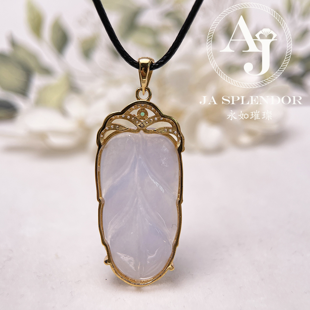 JNS-56 天然翡翠A 冰潤紫羅蘭事業有成/金枝玉葉