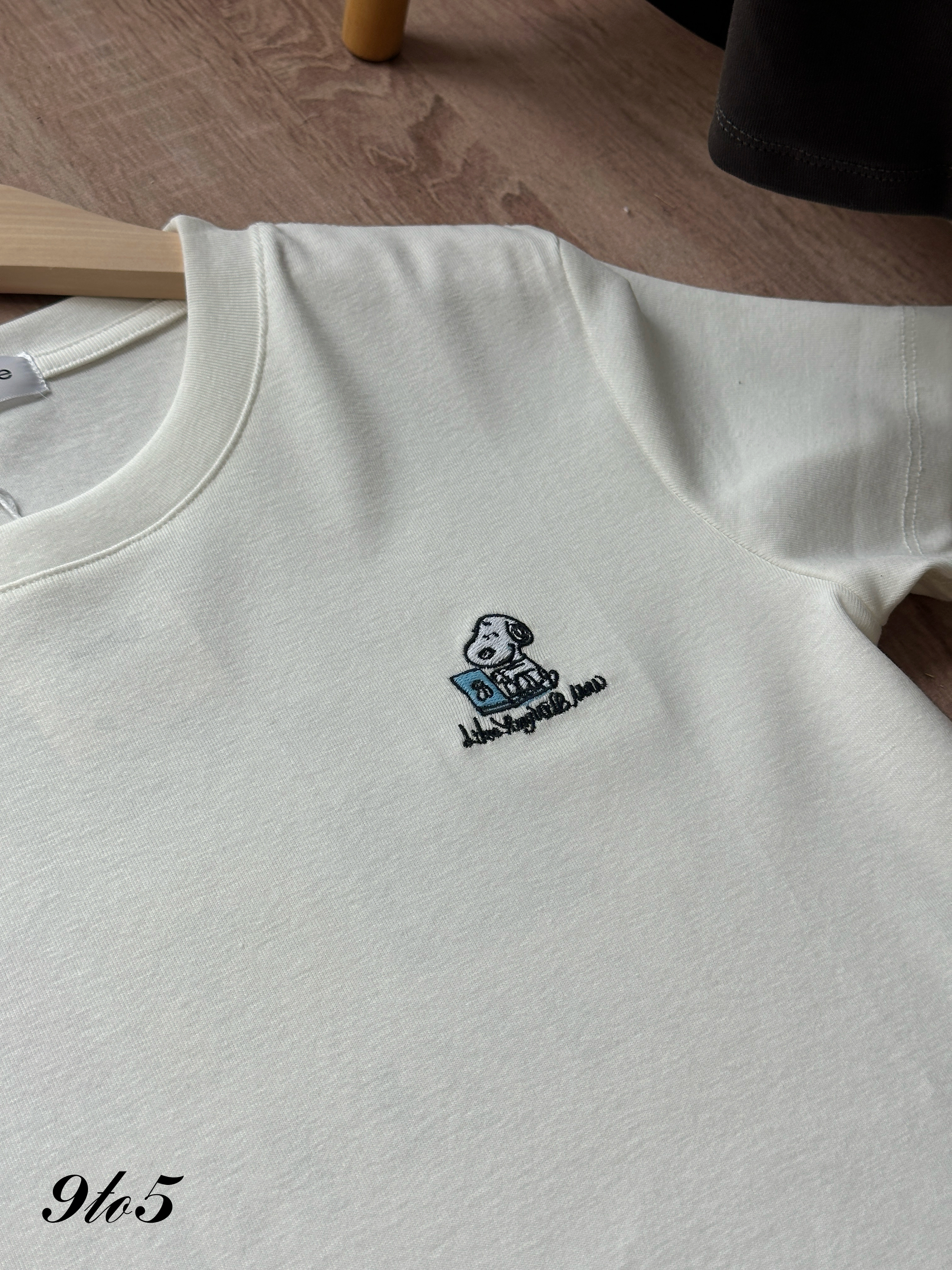 T4413 Embroidery Snoopy Tee - 4 Colors 