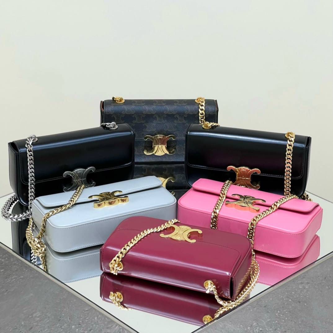 CELINE凯旋门+链条的设计，就是个经典！！金属链条vintage感十足，配皮革更显得整体质感高级，万年款