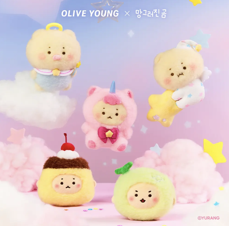 韓國 Olive Young X 土豆熊 聯名限定 公仔鑰匙扣 掛飾