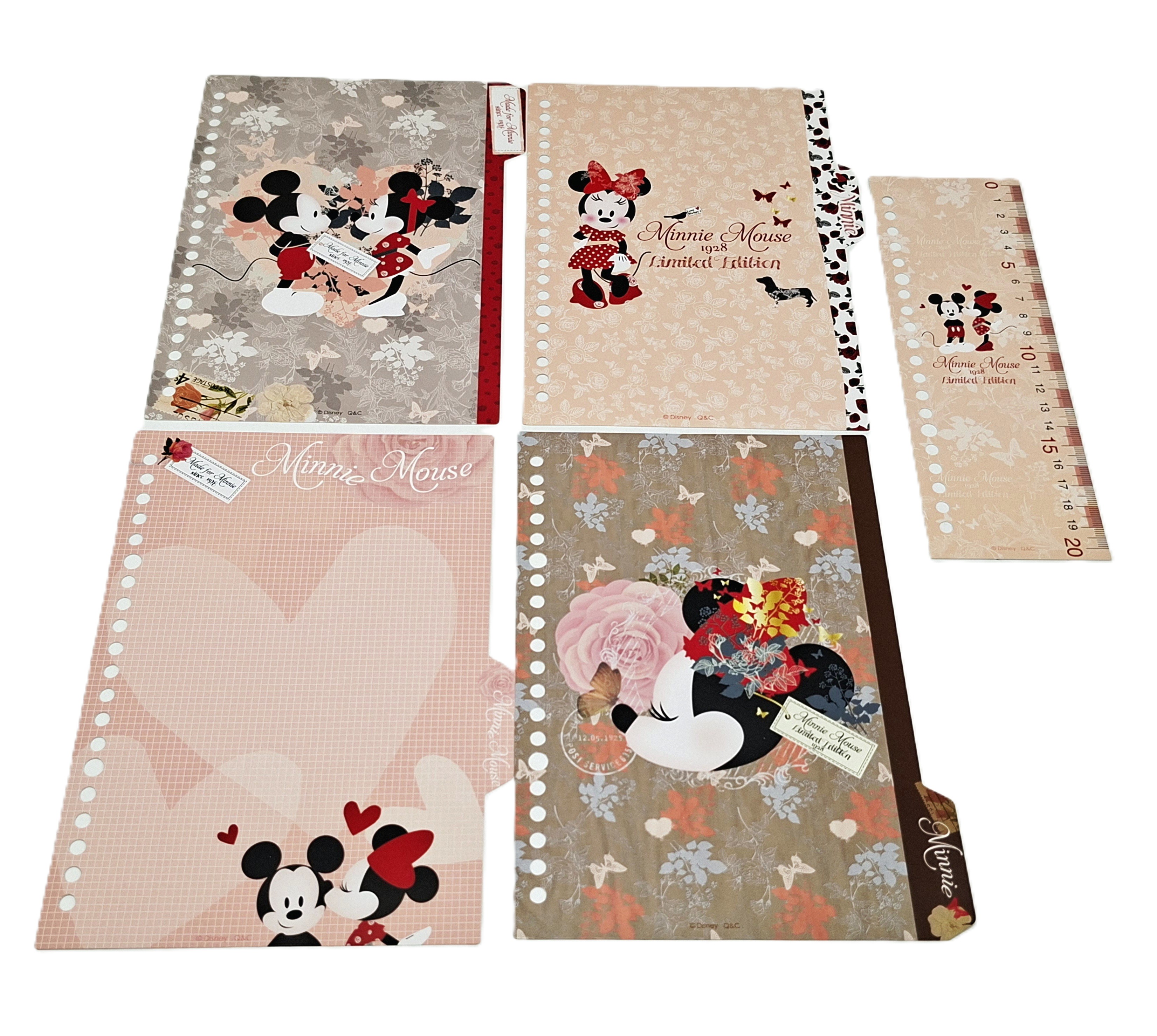 A5 4入 20孔隔頁板附尺 Mickey And Minnie Mouse (DPIE-A5-01)