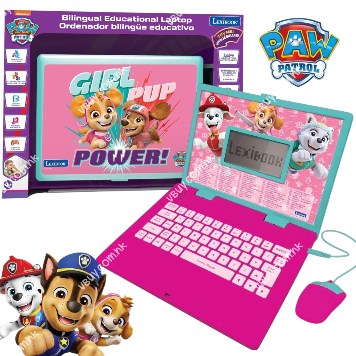 正版 Paw Patrol 兒童學習電腦 Laptop 雙語教育玩具 英文數學啟蒙 香港現貨