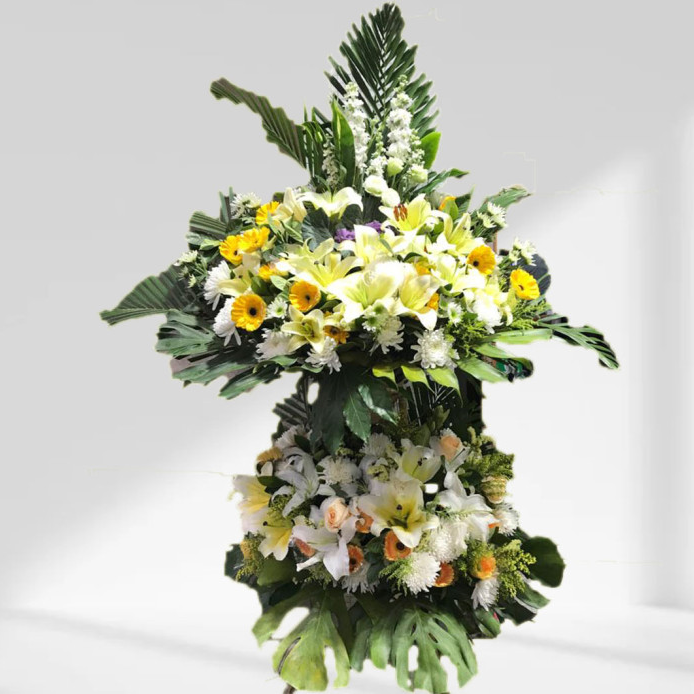 帛事花籃(雙層) B6