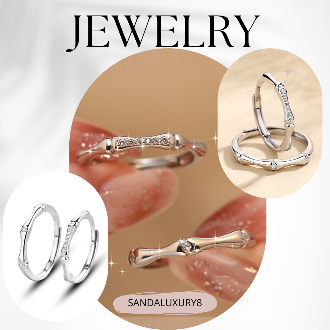 Jewellery Collection Bamboo Designed Couple Rings