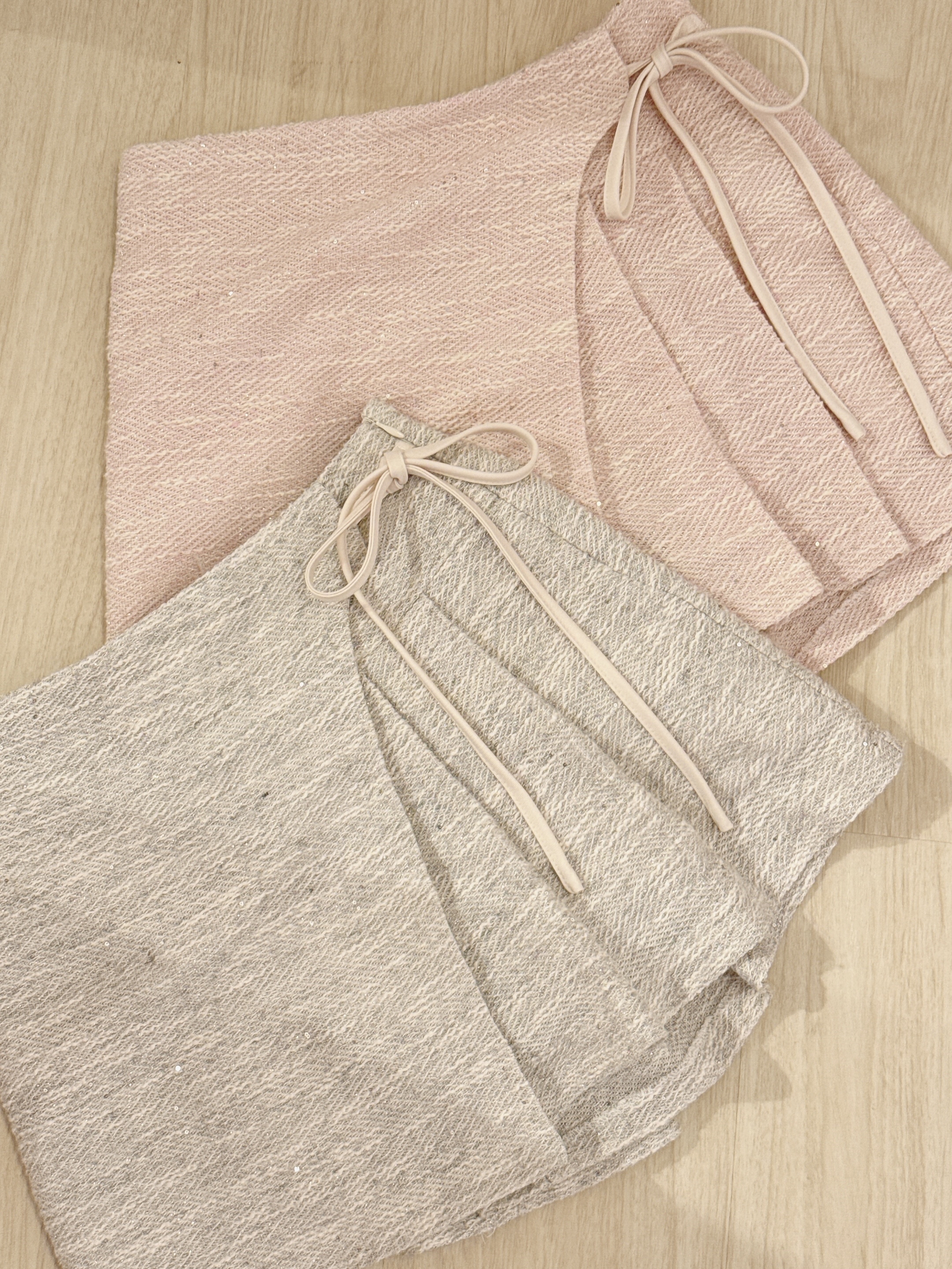 #HANNA-made# The Shimmer Tweed Pleat Pants