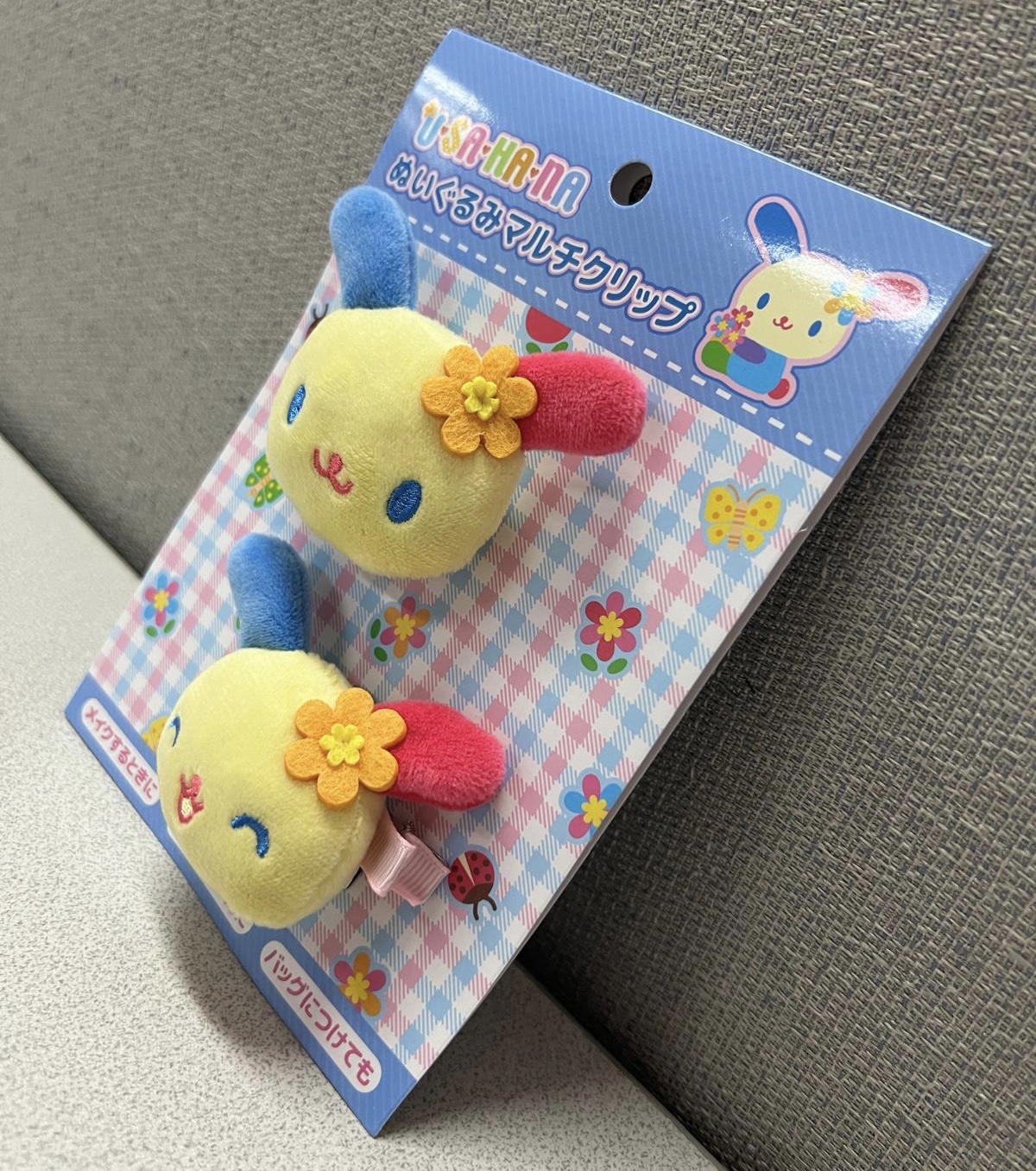 🎌日本直送🎌彩虹兔  對裝頭型公仔髮夾