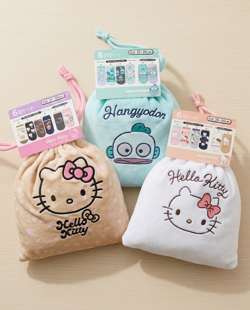 Sanrio Happy Bag (索袋連6對襪SET)