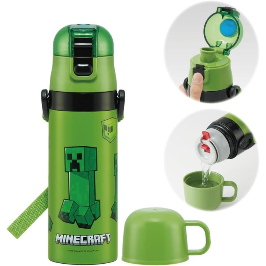 SKATER 超輕量不鏽鋼2Way直飲保溫保冷杯430-470ML(Minecraft)