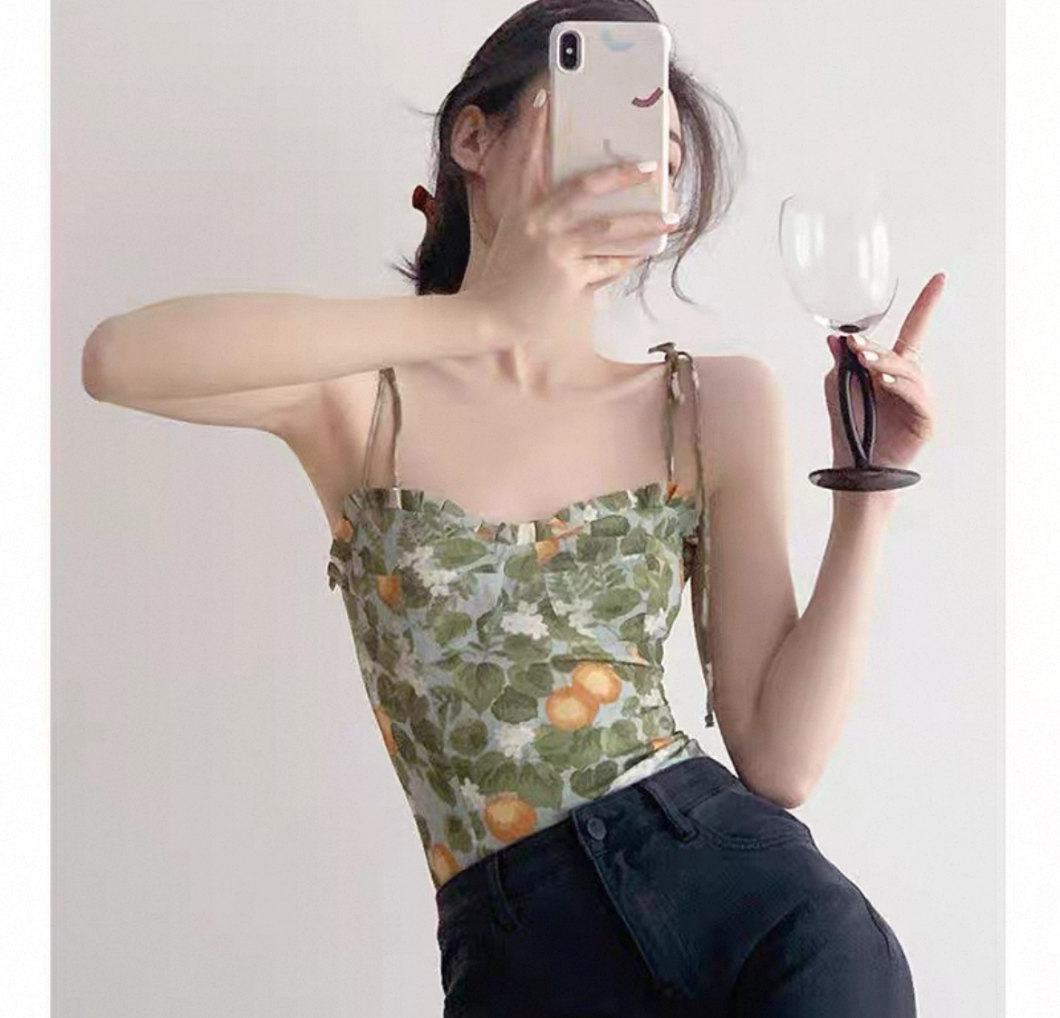 TP263复古碎花上衣