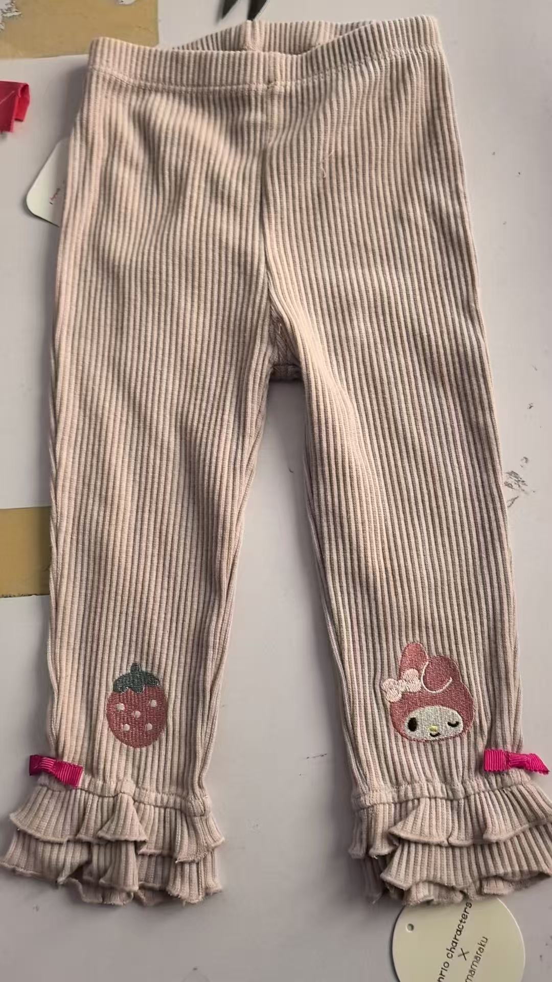 mamaraku x Sanrio刺繡九分褲