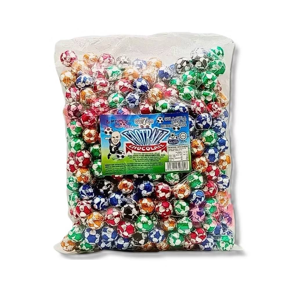 1KG (330pcs) Se7en Football / Goldball Coklat (HALAL)