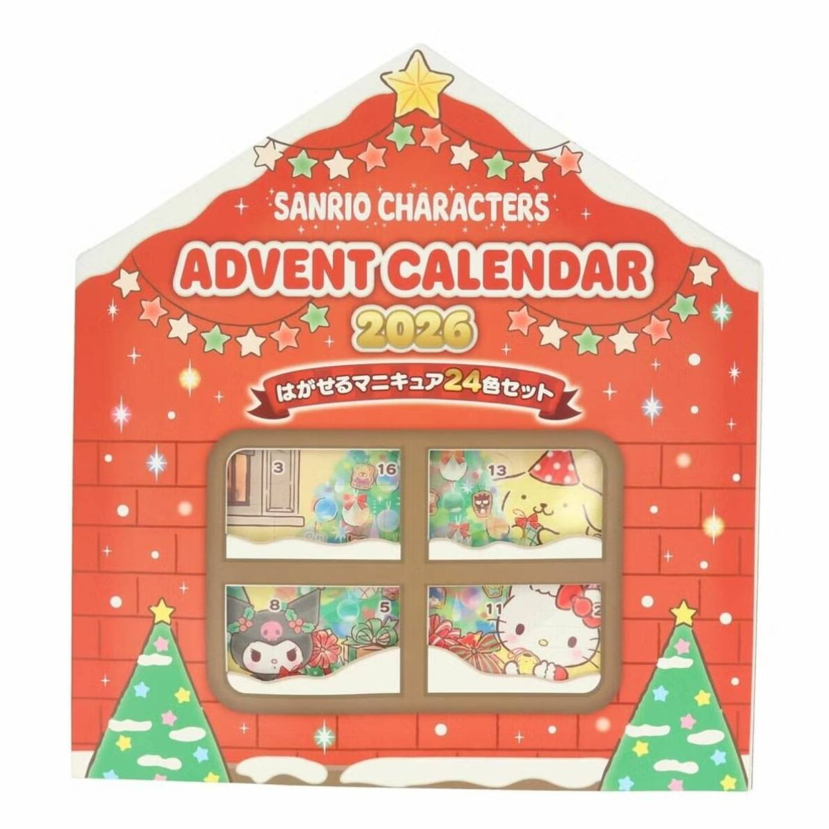 【日本直送】Sanrio 兒童可剝式指甲油聖誕倒數日曆 24色組
