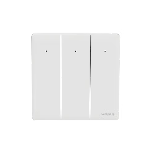 施耐德 Unica X 皎月白 3位單控 帶指示燈 開關掣
