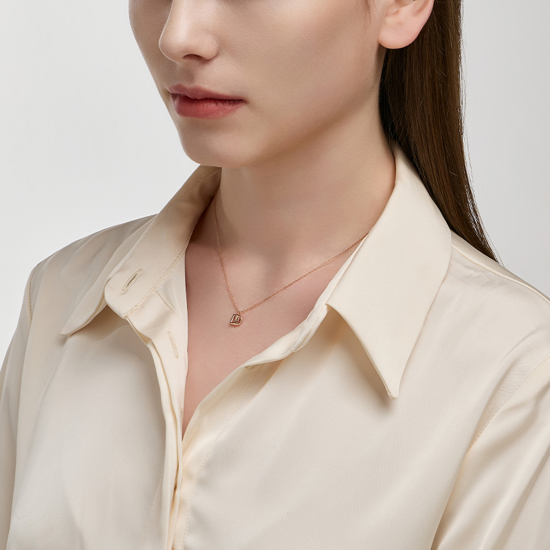 DIDIER DUBOT Miss Doux 玫瑰金頸鏈 (JDRNR4S22XX)