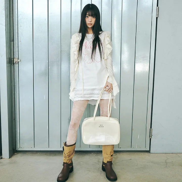 [NICK NICOLE] DISTRESSED RUFFLE TIE CARDIGAN (3款)