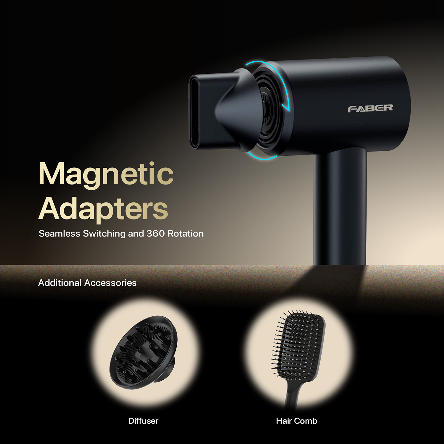 Faber 1800W Aura Hair Dryer LG1803BK