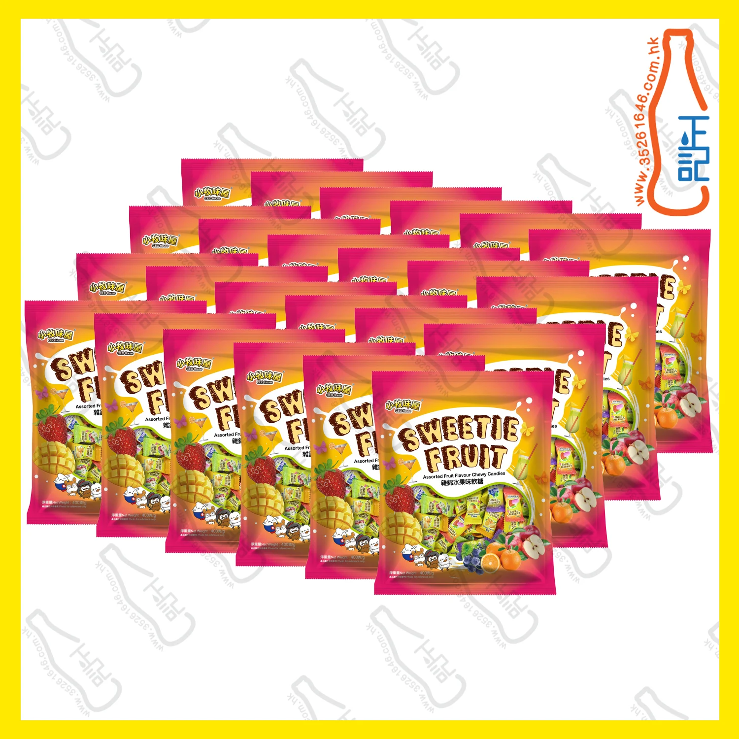 ==CFT2926 小牧味屋 雜錦水果味軟糖 400g x【24包】/箱