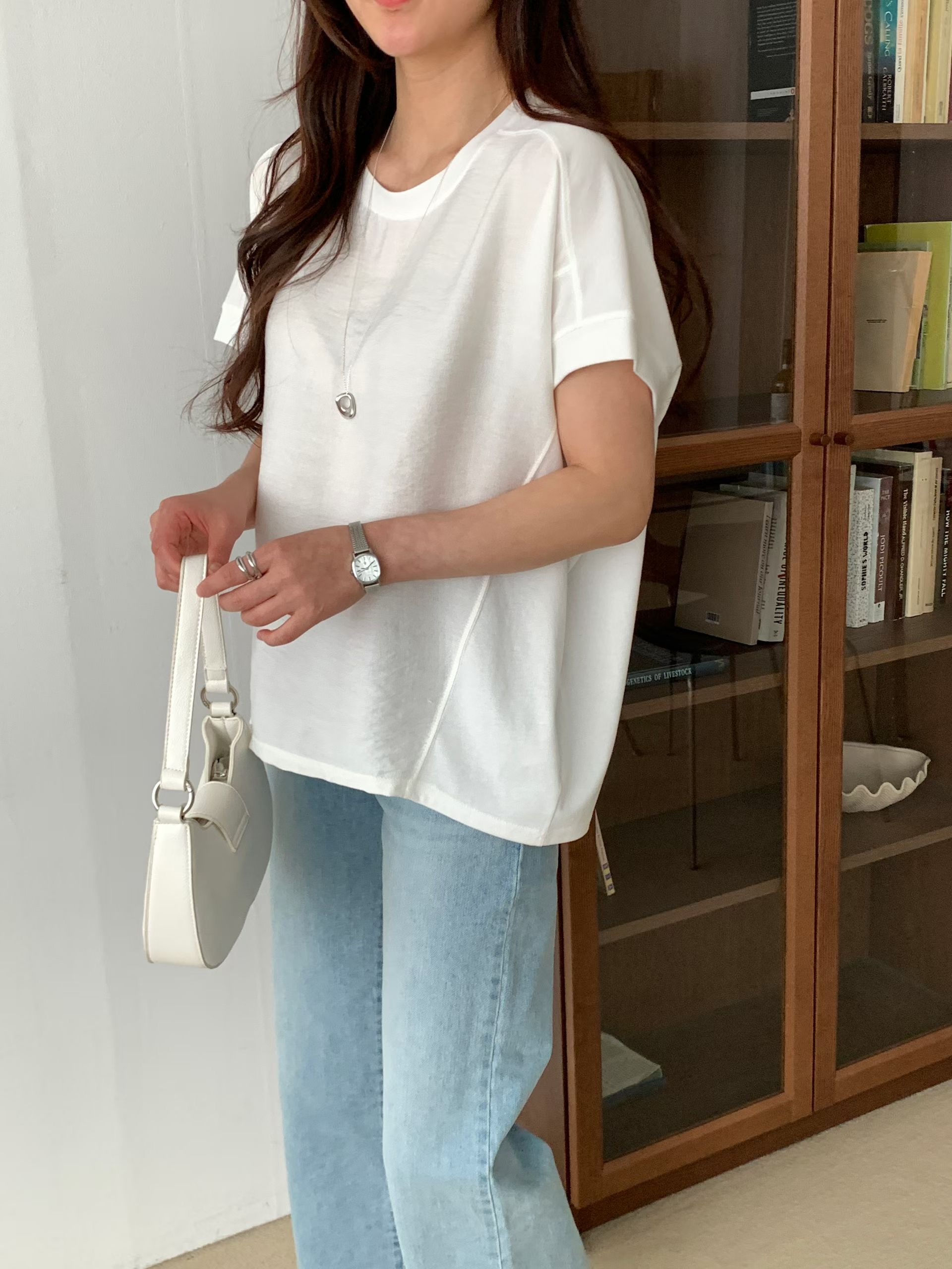 G6473 靚料鬆身拼接top