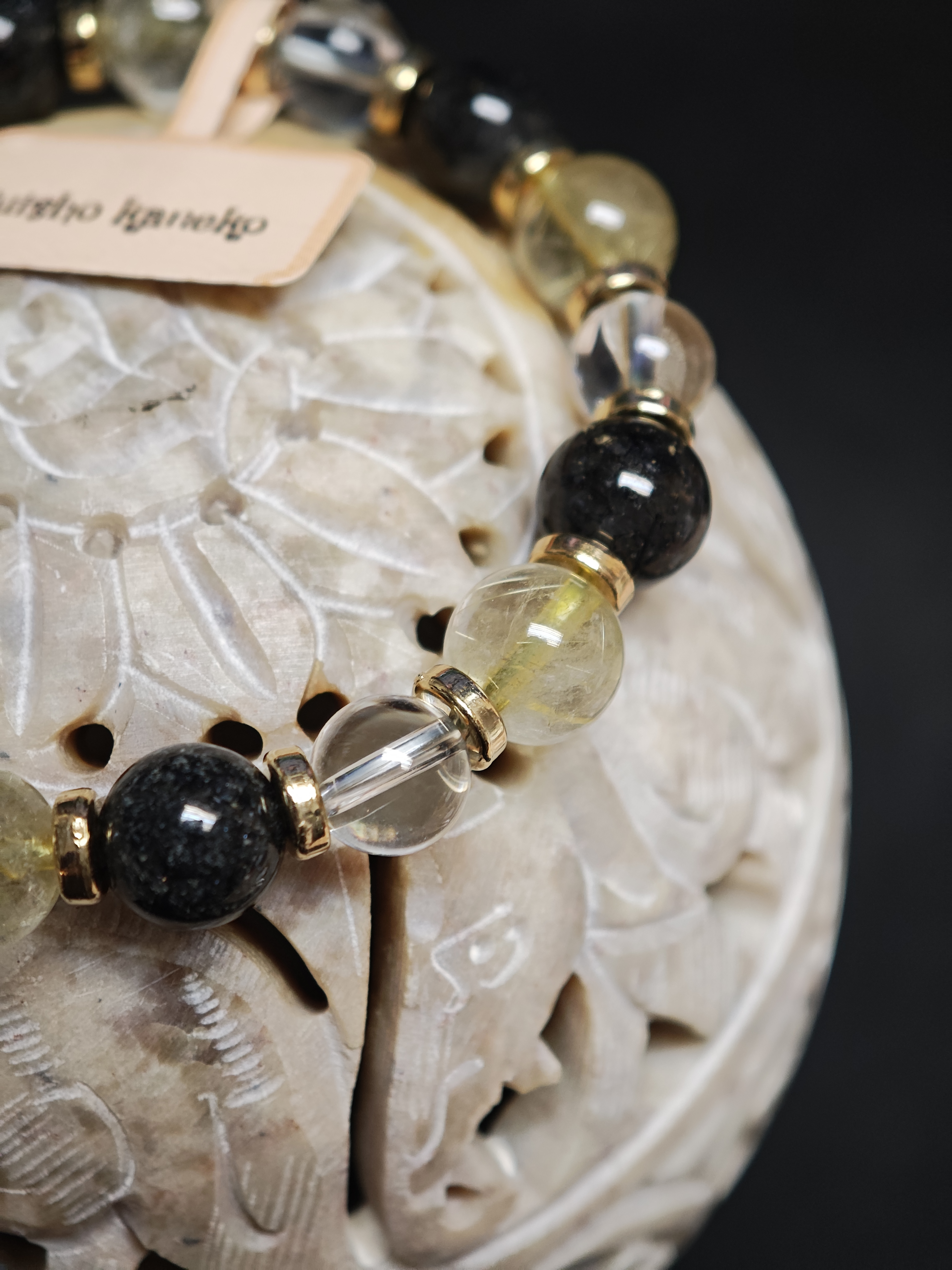 ✨新品DIY水晶手串✨✨金髮晶✨滿礦黑髮晶✨白水晶✨