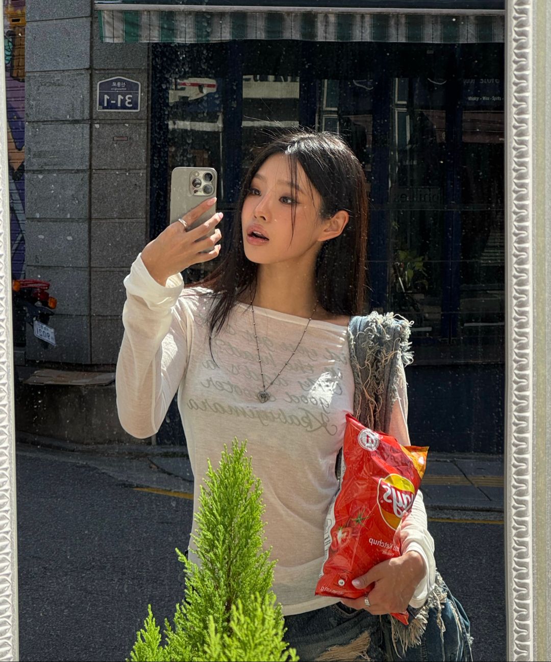 🇰🇷訂購｜Gila Archive｜LETTERING SHEER LONG SLEEVE 3色 