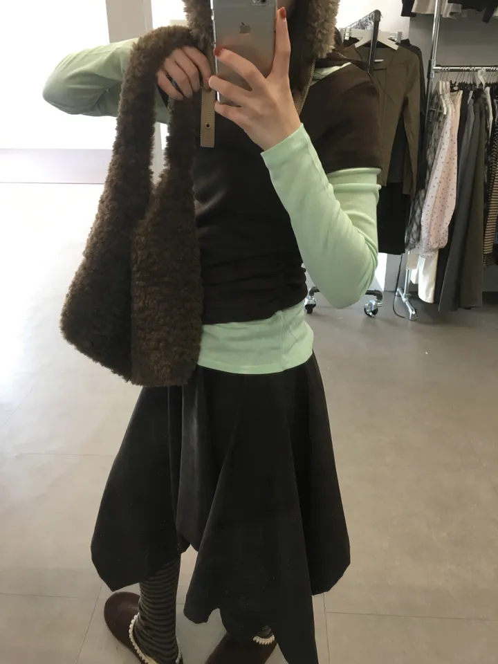 Layered Ruched Long Sleeve Top