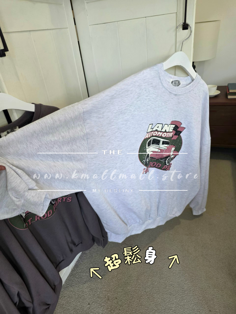 🍂Fall Pre order🍂 撞色print薄衛衣