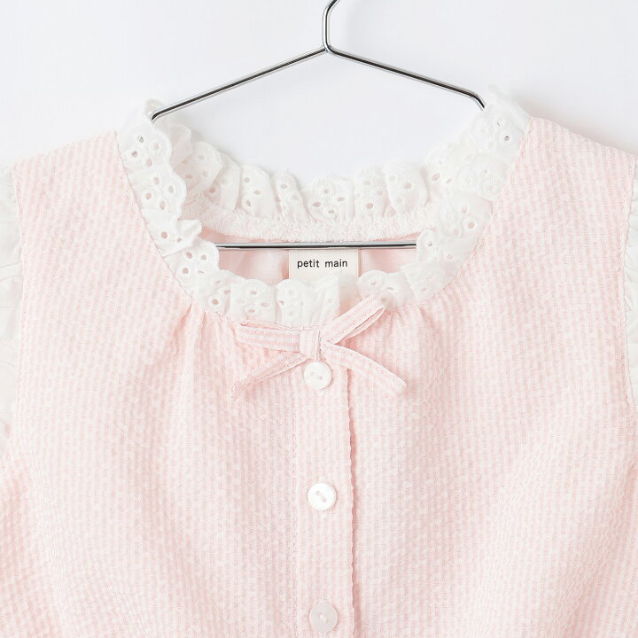 🇯🇵預訂 日本直送🇯🇵 Petit Main 三色優雅蕾絲條紋波點上衣