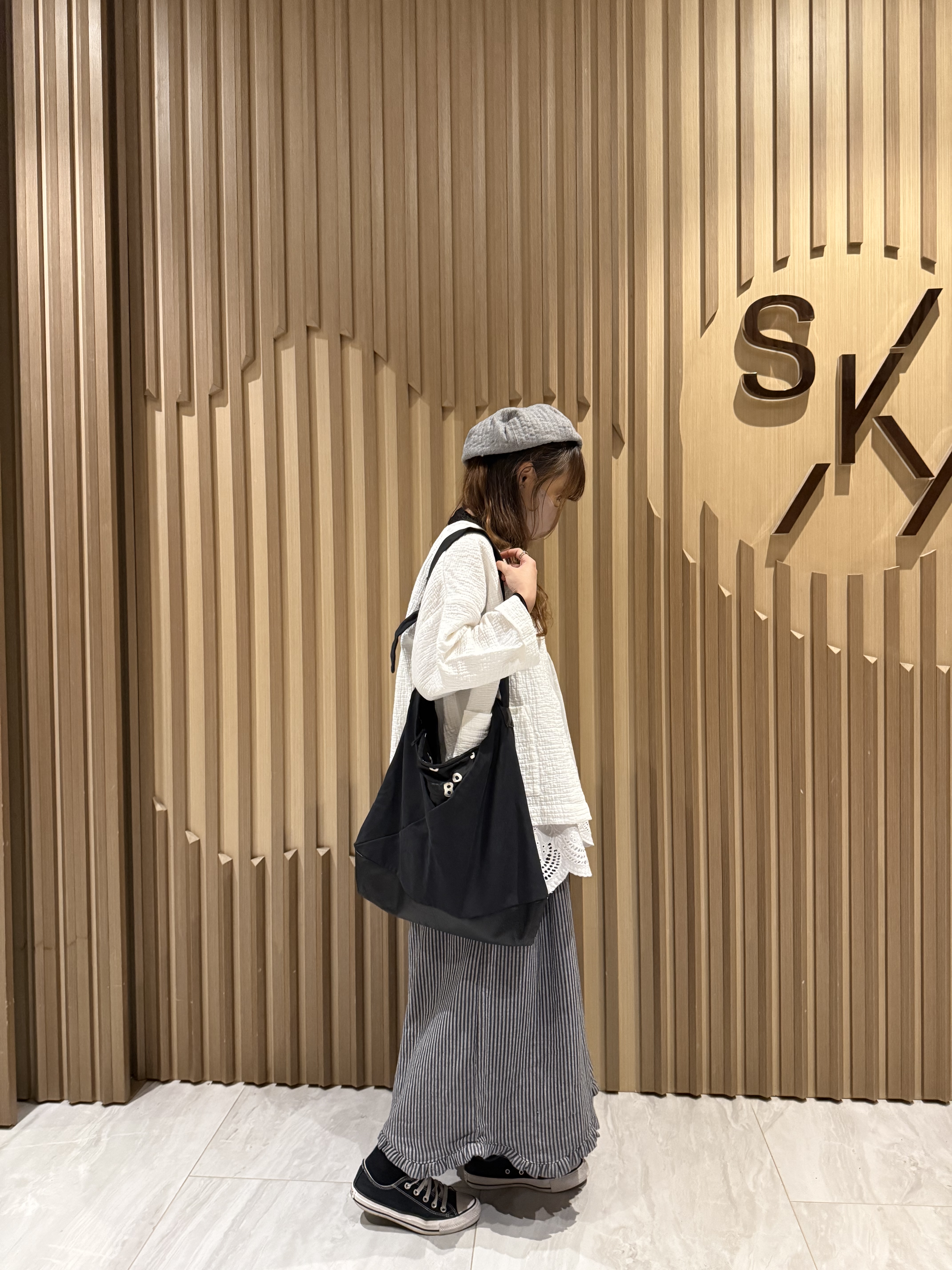 直間捲邊闊腳裙褲