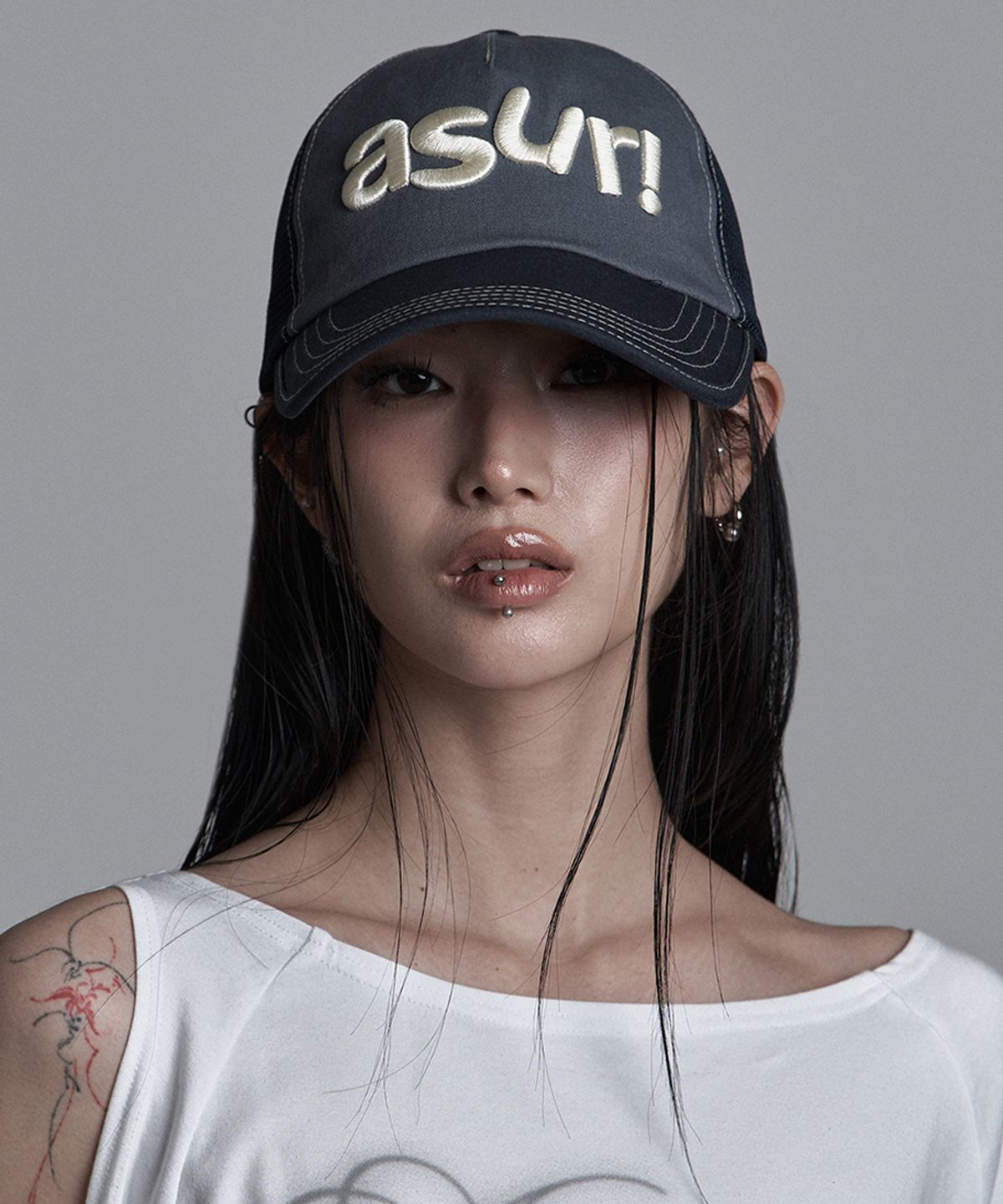 🇰🇷訂購｜asur 26SS｜Loud Logo Mesh Ball Cap 2色 