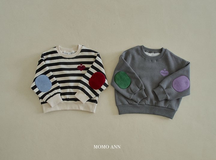 Momoann | Patch Sweatshirt (Charcoal) with Mom
