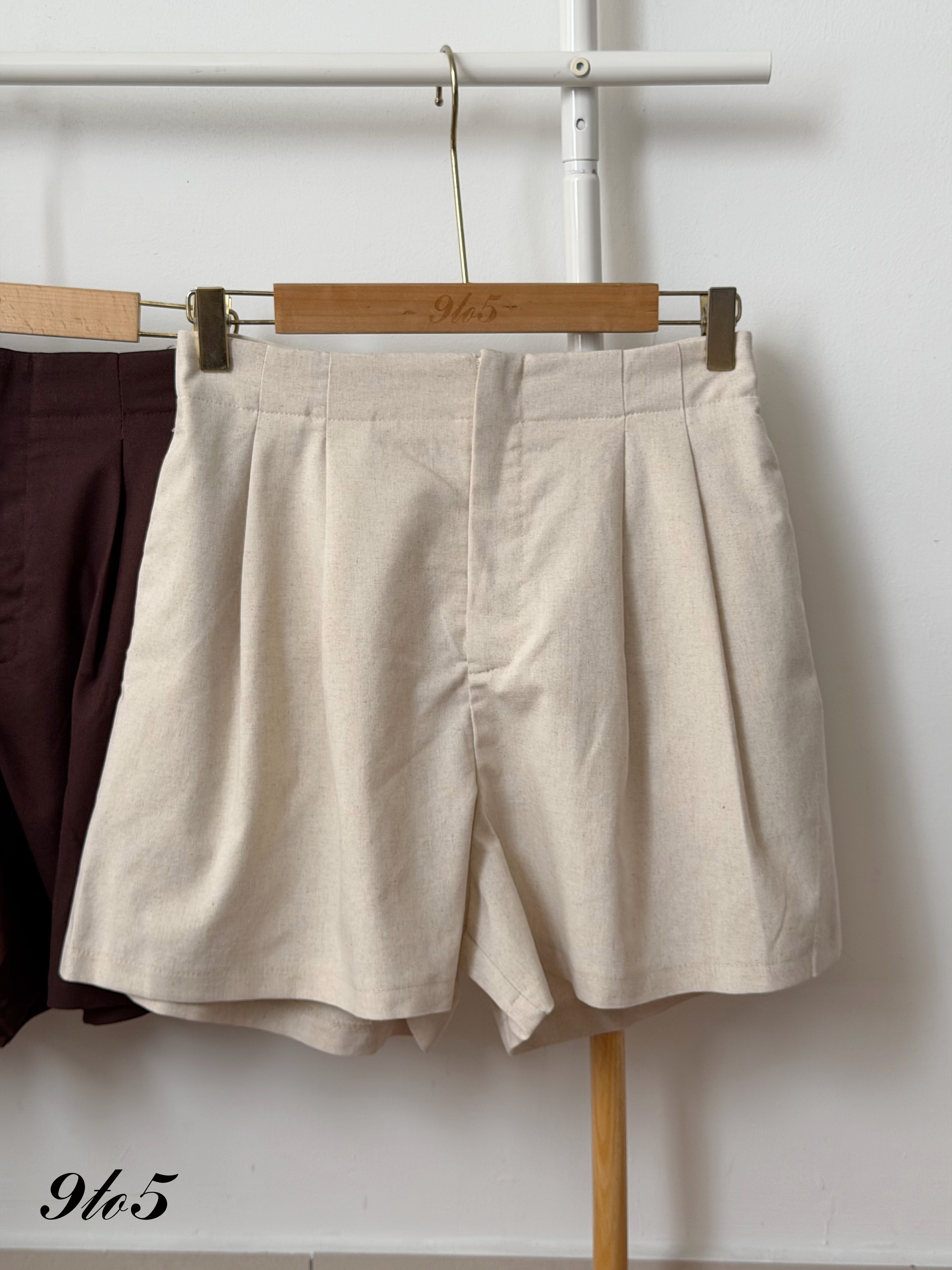 S2036 A Line Linen Short Pants - 3 Colors 