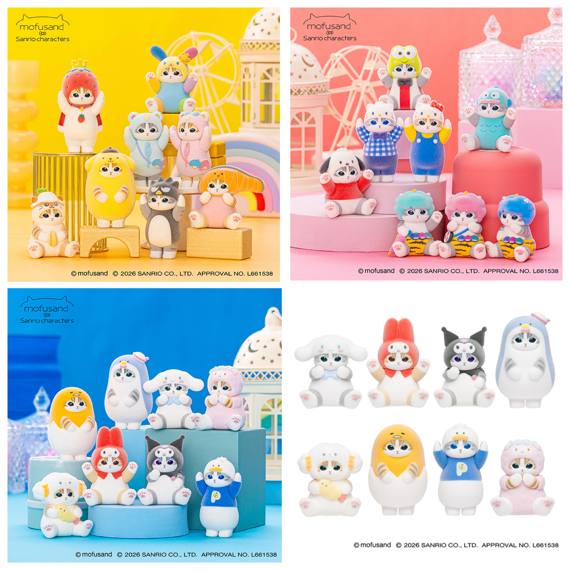 日本預訂📍Mofusand貓貓 x Sanrio系列第三彈 - 小模型盲盒 17/4日本開售