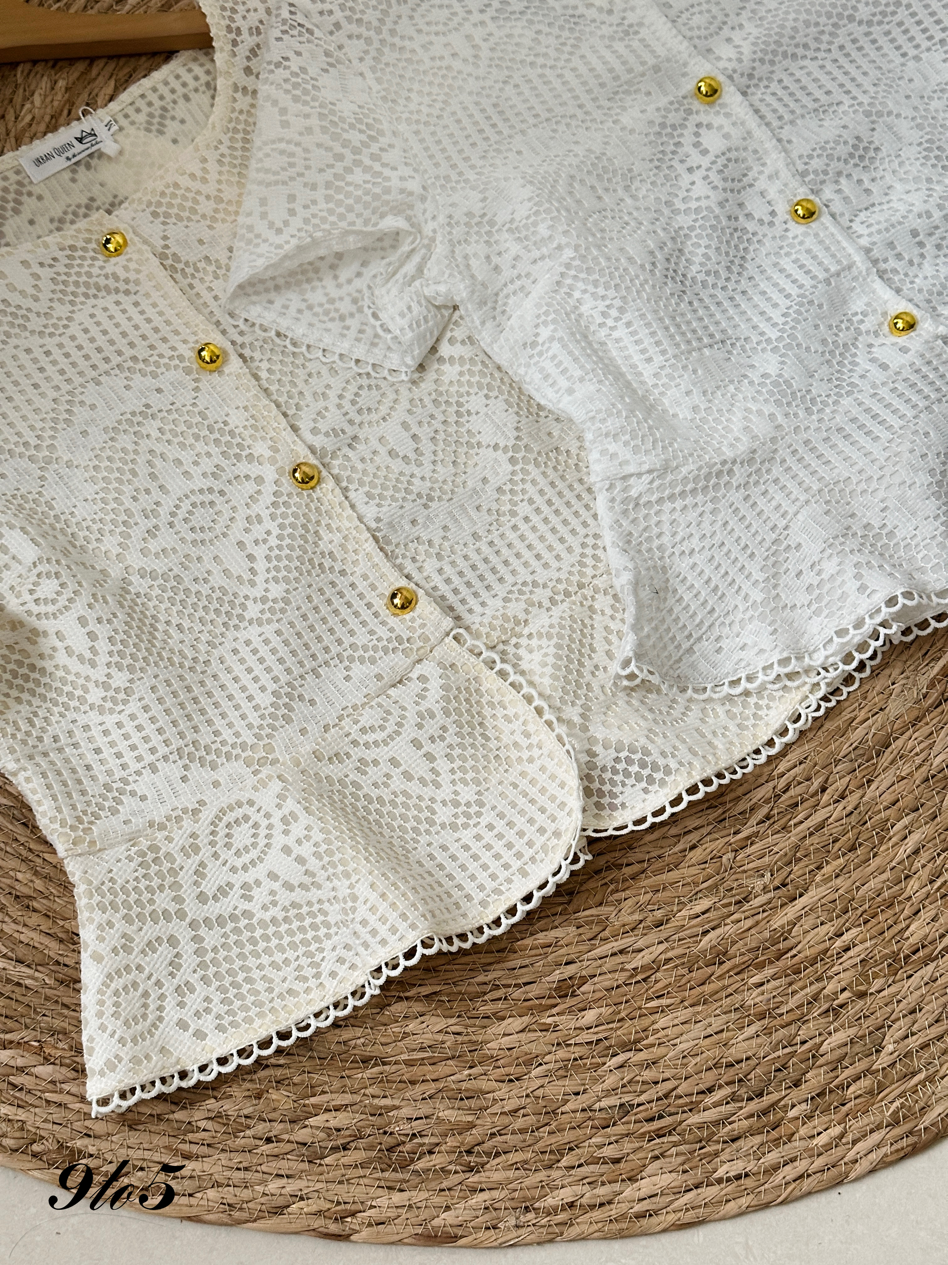 T3913 Lace Peplum Top - 3 Colors