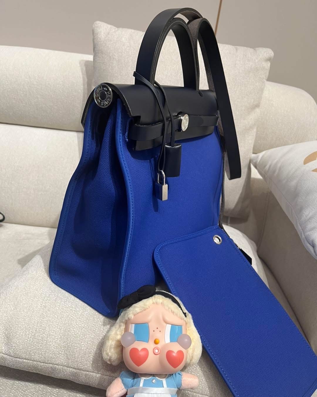 Hermes Herbag 31,STAMP A 100%Authentic,95%new ✅KEY LOCK✅dust bag  