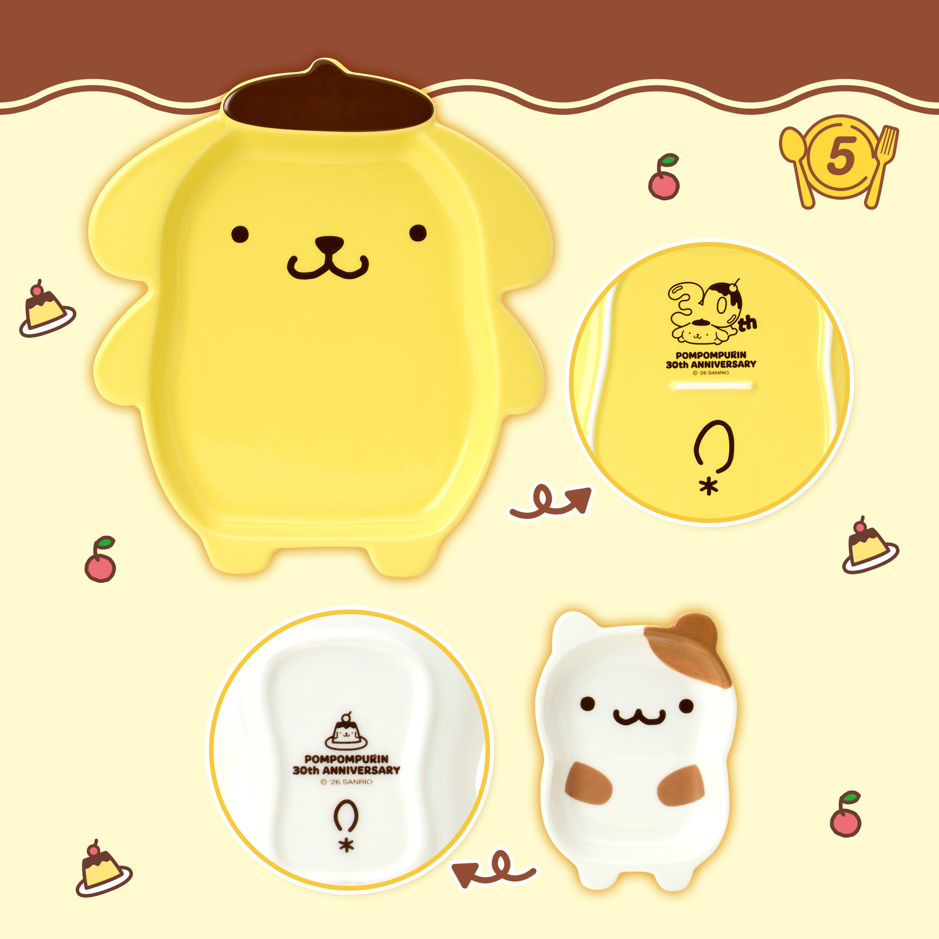 日本預訂📍日本布甸狗30週年系列 - 公仔/時鐘/碟子/Tote Bag/化妝袋/毛巾  15/4日本開售