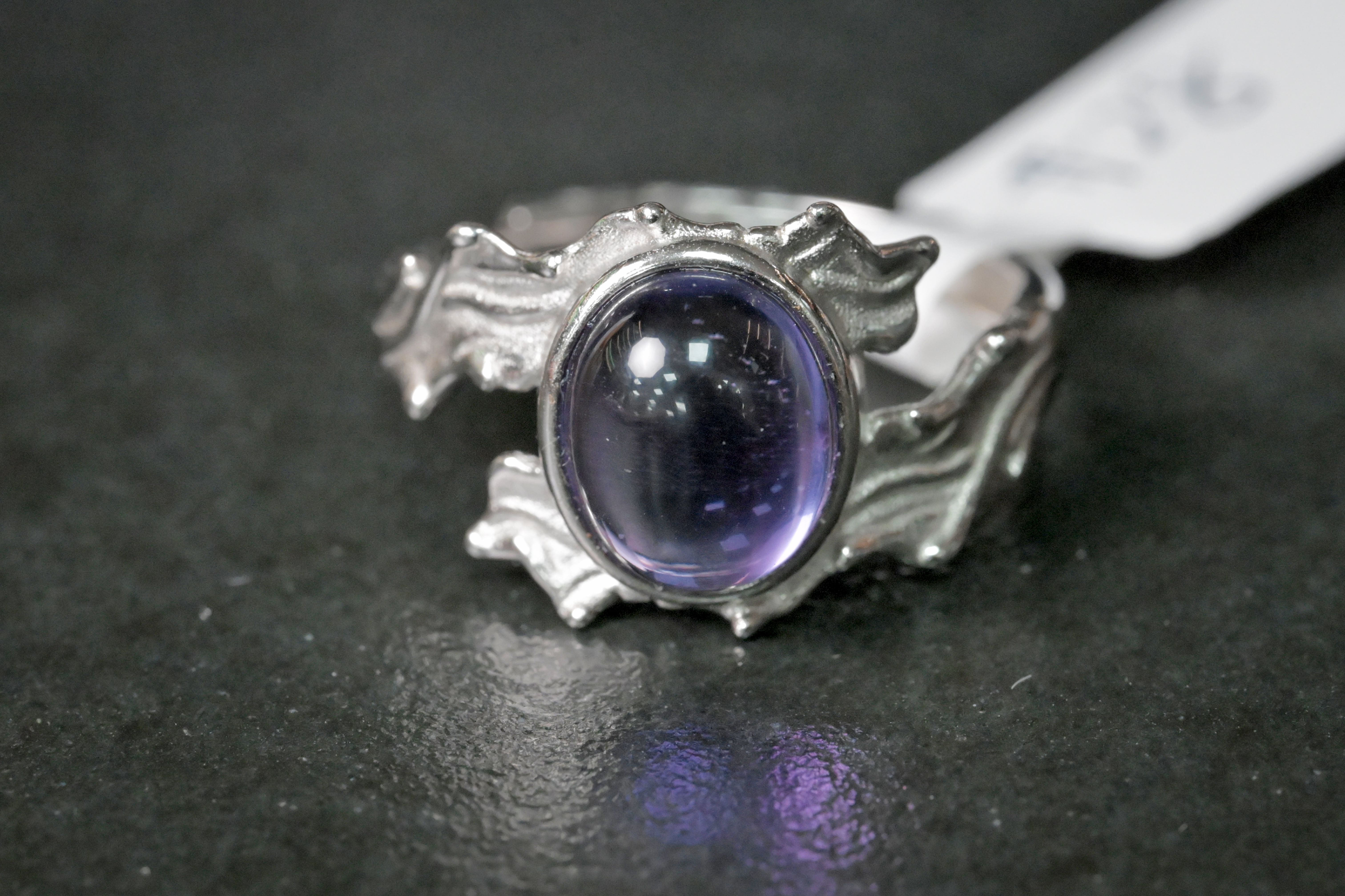 紫水晶純銀戒指 #028｜日信水晶 身心工房｜Amethyst Sterling Silver Ring #028