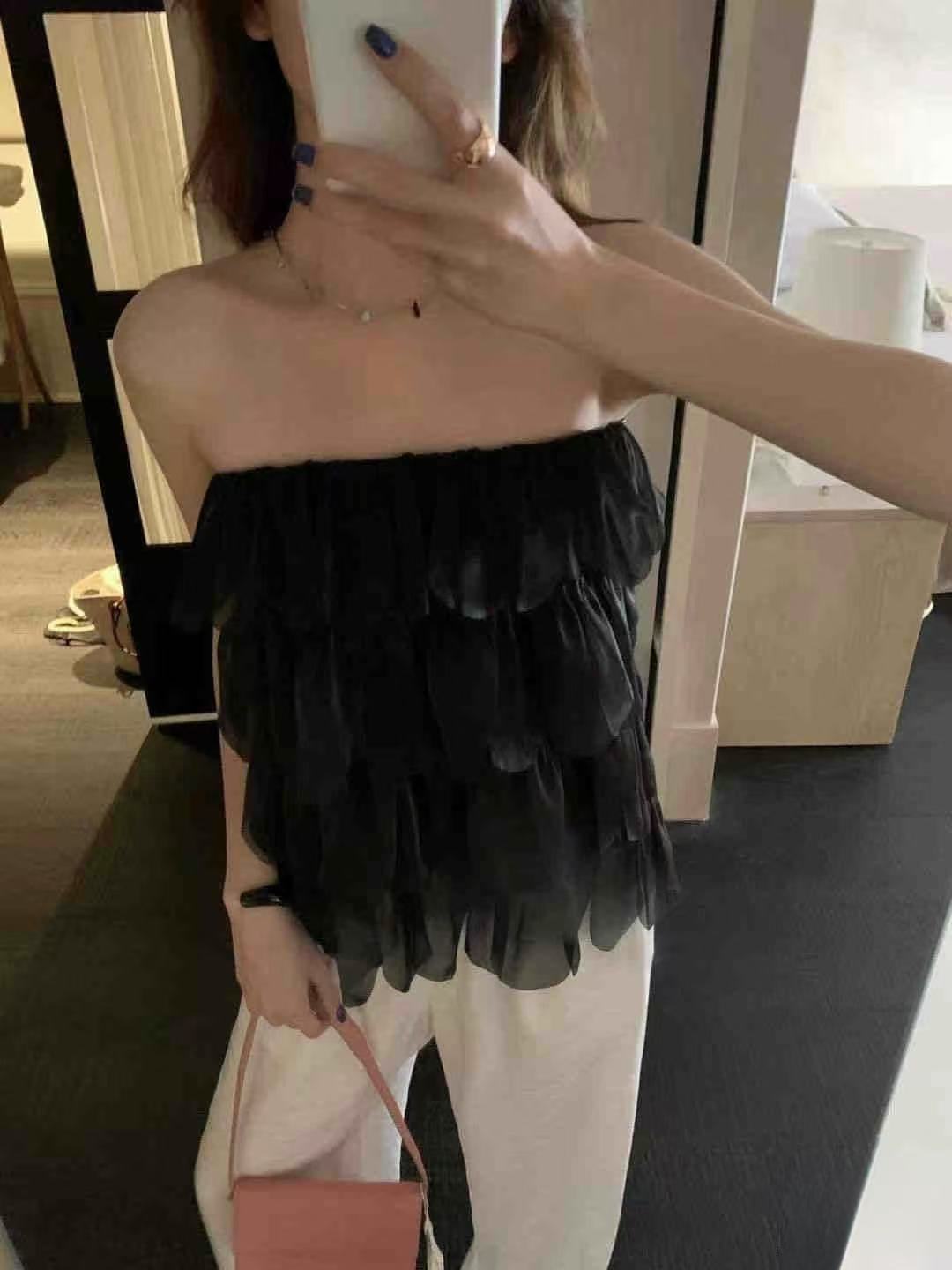 TP327风层叠花瓣抹胸