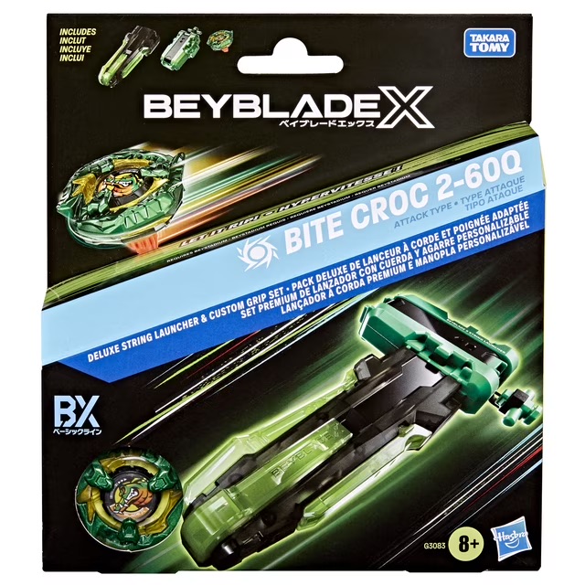 【戰力倍增/勝率激增】Beyblade X Deluxe String Launcher Custom Grip Top Set 專業拉線發射器+手柄二合一組 - 超強握感、射速升級、全港陀螺迷必備