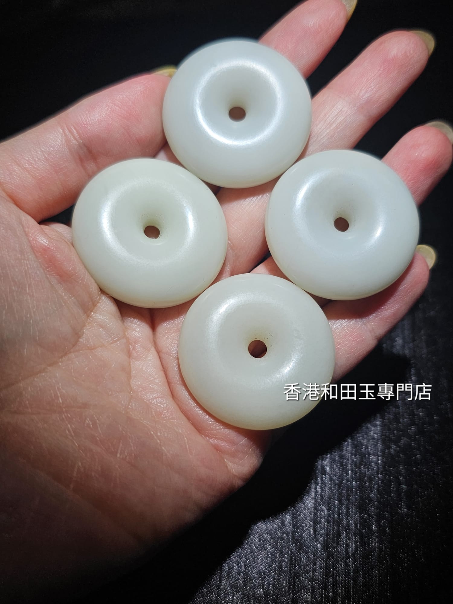 和田白玉平安扣